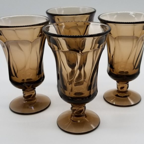 Fostoria Dining Vintage Fostoria Glass Jamestown Pattern Brown Juice Glasses Poshmark